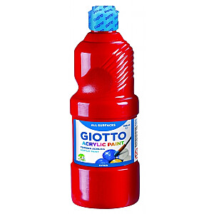 Akrila krāsa Giotto 500ml, sarkana