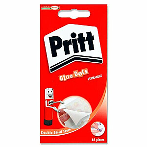 Клеевые точки Pritt перманентные, в упаковке 64шт, прозрачные