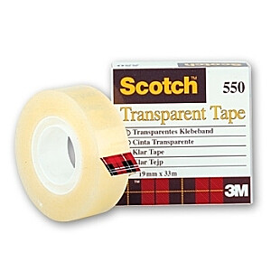 Līmlente 3M Scotch 550, 12mmx33m, caurspīdīga