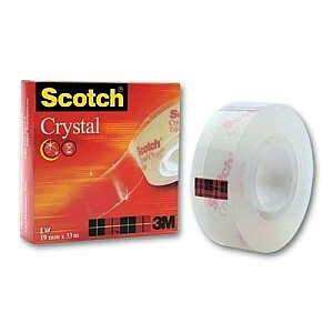 Līmlente 3M Scotch 600 Crystal, 19mmx33m, caurspīdīga