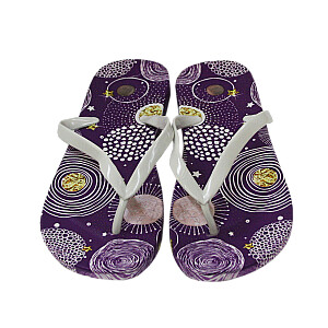 Пляжная обувь женская 36 размер фиолетовая с рисунком