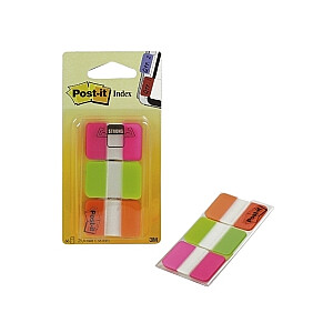 Индексы Post-it Strong 25х38мм, 3х22 шт., розовые, зеленые, оранжевые