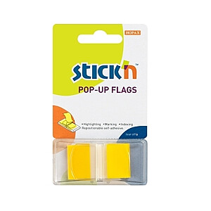 Индексы StickN с держателем, 45х25мм, 50 шт., желтые