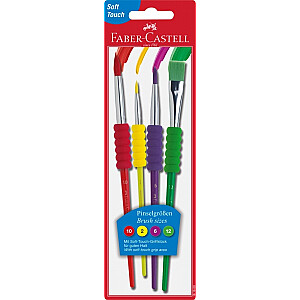 Otiņu komplekts Faber-Castell soft touch, Nr.2,6,10,12, 4gab/iep