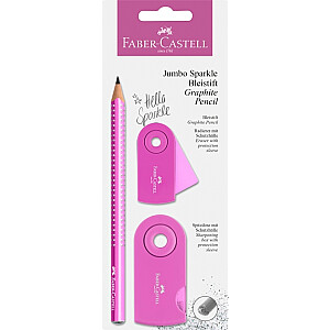 Набор карандашей Faber-Castell Jumbo Sparkle, розовый