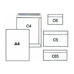 Конверты College C5, 162х229мм, в упаковке 1000шт, белые