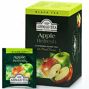 Melnā tēja Ahmad Tea Apple Refresh, ābolu, 20gabx2gr