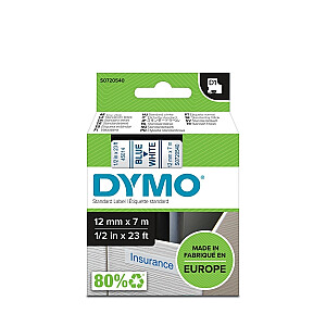 *Лента маркировочная DYMO D1 12ммх7м синяя/белая