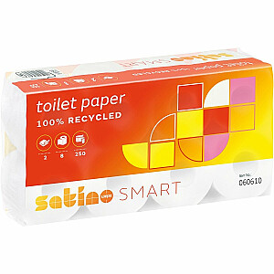 Туалетная бумага Satino Smart, белая, 8 рулонов