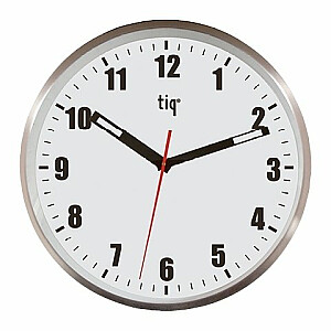 Sienas pulkstenis alumīnija rāmī Tiq F66124R, d50cm
