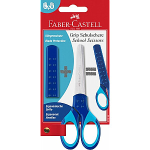 Ножницы детские Faber-Castell Grip, с защитным колпачком, синие