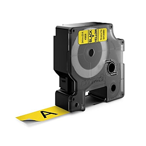 Marķēšanas lente Dymo D1,19mmx7m, melns teksts uz dzeltena 45808