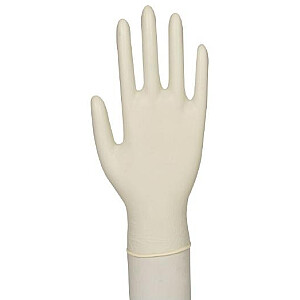 *Одноразовые латексные перчатки без пудры Abena L, в упаковке 100 шт, цвет белый