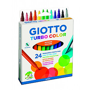 Flomasteri Giotto Turbo Color, 24 krāsas