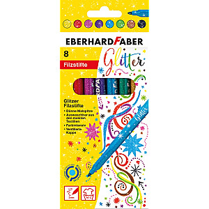 Набор маркеров EberhardFaber с блестками, 8 цветов