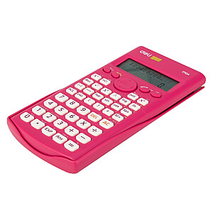 Научный калькулятор Deli 240F, дисплей двухстрочный, 10+2 цифры, розовый