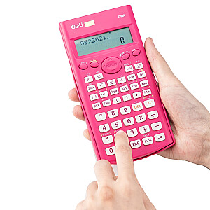 Научный калькулятор Deli 240F, дисплей двухстрочный, 10+2 цифры, розовый