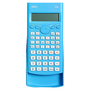 Zinātniskais kalkulators Deli 240F, divrindu displejs, 10+2 cipari, gaiši zils