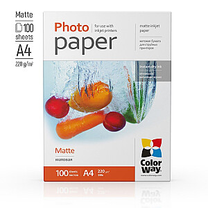 Fotopapīrs ColorWay A4,220g,100lapas, matēts