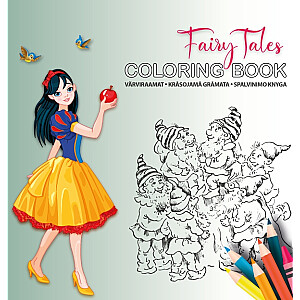 Krāsojamā grāmata ar spirāli College Fairy Tales, 21x22cm, 24lapas