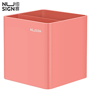 Канцелярский контейнер Deli Nusign, 84x84x86мм, розовый