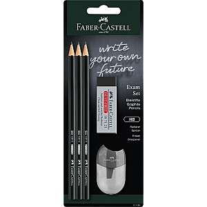 Набор карандашей Faber-Castell 1111 HB, с ластиком и точилкой, черный