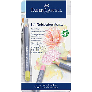 Akvareļu zīmuļi Faber-Castell Goldfaber Aqua Creative Studio 12 pasteļkrāsas