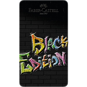 Карандаши цветные Faber-Castell Black Edition, 12 пастельных тонов