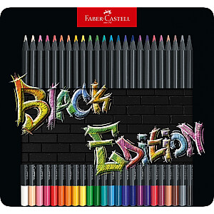 Krāsainie zīmuļi Faber-Castell Black Edition 24 pasteļkrāsas