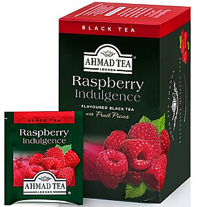 Melnā tēja Ahmad Tea Raspberry Indulgence, aveņu, 20gabx2gr