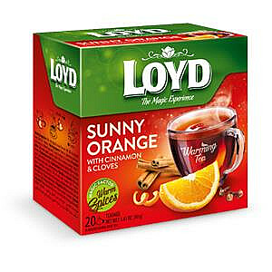 Чай фруктовый Loyd Pyramids с корицей и гвоздикой, с согревающим эффектом, 20х2г