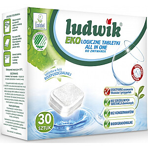 Tabletes trauku mazgājamām mašīnām Ludwik All in One, ekoloģiskas, 30gab/iep