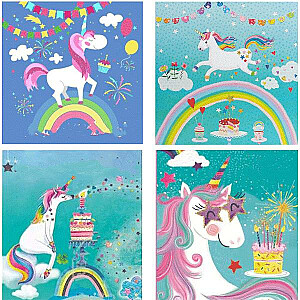 Подарочный пакет deVente Unicorn, 26x32x10см, в ассортименте, 4 вида