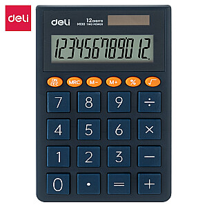 Калькулятор карманный Delhi M130, 12 цифр, синий