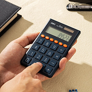 Kabatas kalkulators Deli M130, 12 zīmes, zils