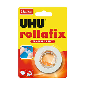 Клейкая лента UHU Rollafix, 19ммх25м, прозрачная