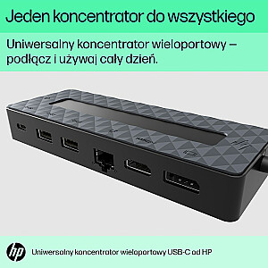 HP USB-C universālais vairāku portu centrmezgls
