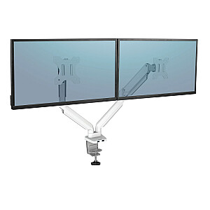 Fellowes ergonomiskais statīvs 2 monitoriem - platīna sērija, balts