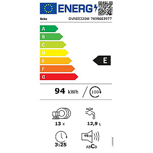 Trauku mazgājamā mašīna Beko DVN05320W