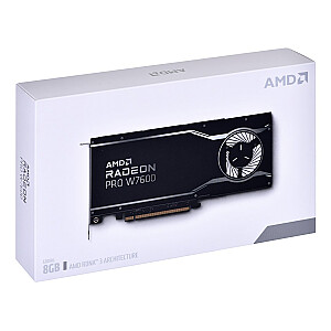 Графика AMD Radeon Pro W7600 8 ГБ GDDR6, 4x DisplayPort 2.1, 130 Вт, PCI Gen4 x8