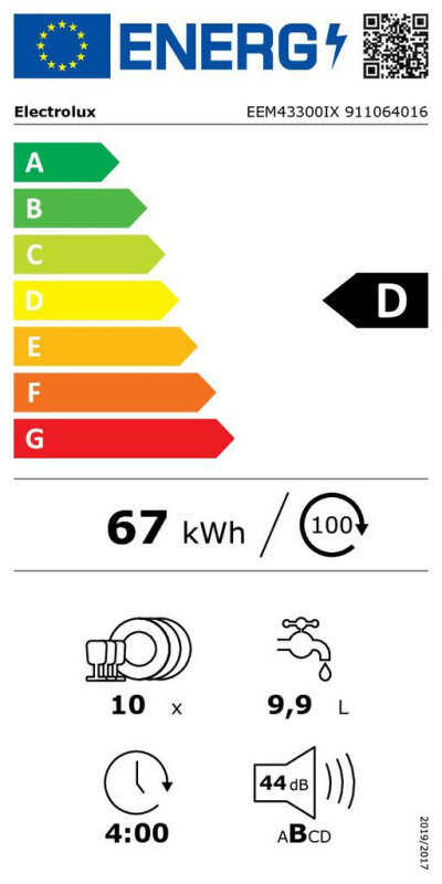 Trauku mazgājamā mašīna Electrolux EEM43300IX