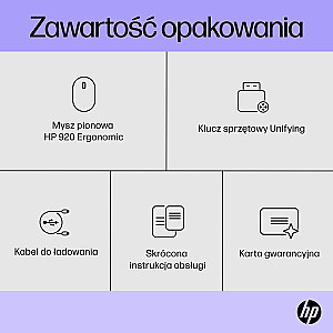 HP 920 ergonomiskā bezvadu pele