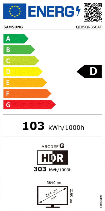 Samsung QE85QN85CAT 2,16 m (85") 4K Ultra HD