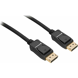 Sharkoon DisplayPort–DisplayPort kabelis, 3 m, melns (4044951036127)