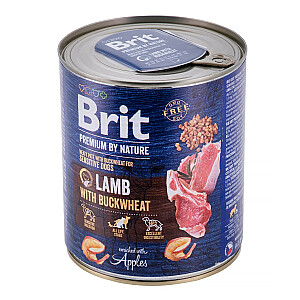 BRIT Premium by Nature Lamb ar griķiem - Mitrā suņu barība - 800 g