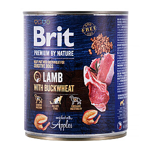 BRIT Premium by Nature Lamb ar griķiem - Mitrā suņu barība - 800 g