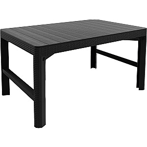 Садовый стол Lyon Rattan Table серый