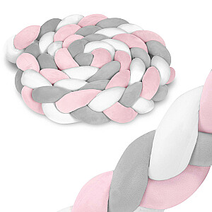 Плед для кроватки Ricokids 3м - розовый и серый