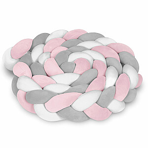Плед для кроватки Ricokids 3м - розовый и серый