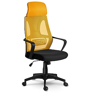Офисный стул с микросеткой Прага - желтый